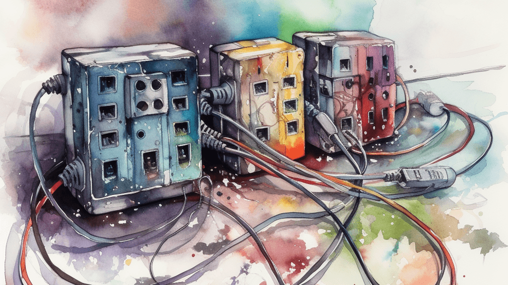 watercolor image of equipment